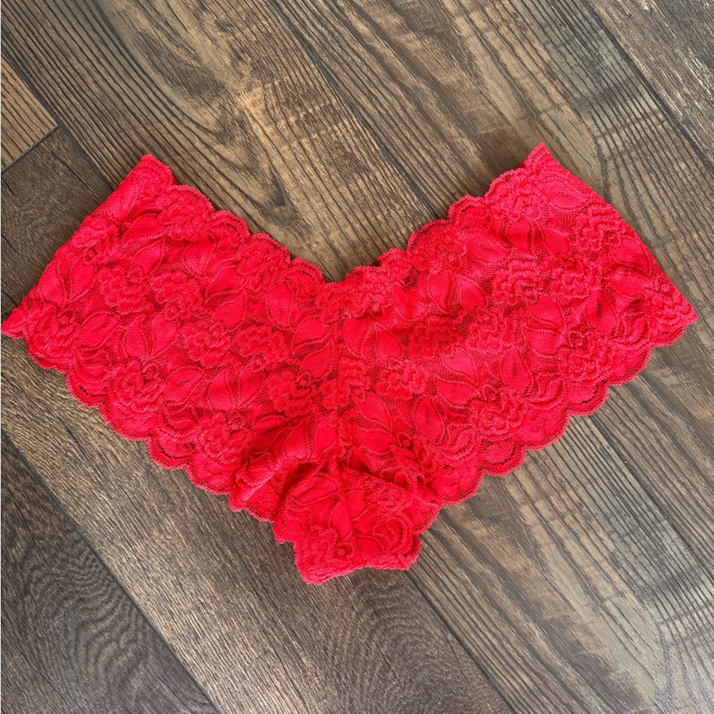 Red Lace Women's hipster panty - Picture 3 of 3